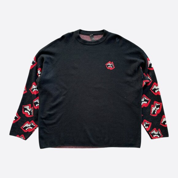 Chrome Hearts Matty Boy Black & Red Chomper Cashmere Sweater